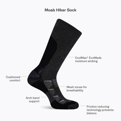 Moab Hiking Quarter Sock - Socks - Merrell Recommended